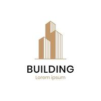Logo-Element für Gebäude in der Stadt, Immobilieninvestitionslogo-Designikone für Hotel, Finanzgeschäft investieren Logo vektor
