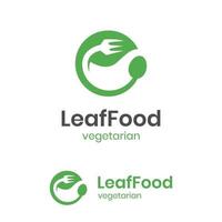 Logo-Design für gesunde Lebensmittel für Bio, Vegetarier, Diät, veganes Gesundheitssymbol-Vektorelement vektor