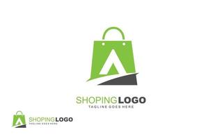 ein Logo-Onlineshop für Markenunternehmen. Taschenschablonen-Vektorillustration für Ihre Marke. vektor