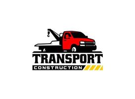 Abschleppdienst-Logo-Vektor für Transportunternehmen. Schwermaschinenschablonen-Vektorillustration für Ihre Marke. vektor