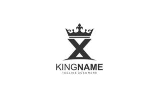 x-Logo-Krone für Bauunternehmen. Briefvorlage Vektor-Illustration für Ihre Marke. vektor