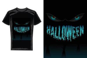 Halloween-T-Shirt-Design. Malbuch- oder Buchcover-Design oder Halloween-Poster-Design vektor