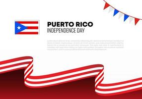 puerto rico oberoende dag bakgrund på juli 4. vektor