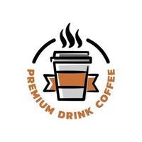 illustration av ett varmt kaffe. bra för kaféet eller alla företag relaterade till kaffe. vektor