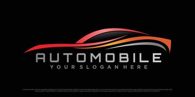Auto-Logo-Design mit Sportwagen-Symbol und modernem Konzept-Premium-Vektor vektor
