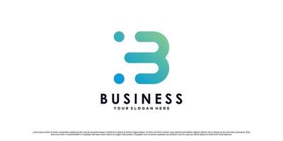 b-Buchstaben-Logo-Design-Vorlage für Unternehmen oder Privatpersonen mit einzigartigem, modernem Konzept-Premium-Vektor vektor