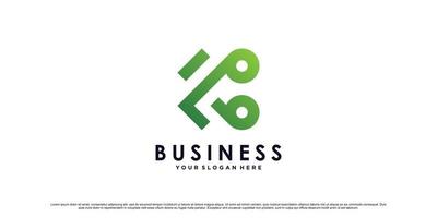 b-Buchstaben-Logo-Design-Vorlage für Unternehmen oder Privatpersonen mit einzigartigem, modernem Konzept-Premium-Vektor vektor