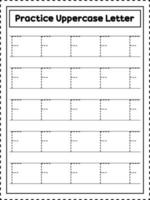 Abc-Alphabet-Buchstabenverfolgung. Großbuchstabe f. Handschriftübungen für Kinder im Vorschulalter vektor