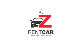 z-Logo-Verleih für Branding-Unternehmen. Transportschablonen-Vektorillustration für Ihre Marke. vektor