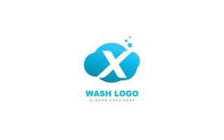 x Logo Cloud für Markenunternehmen. Briefvorlage Vektor-Illustration für Ihre Marke. vektor