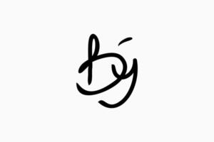 handskriven logotyp design förbi kreativ begrepp för identitet vektor