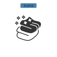 Handtuchsymbole symbolen Vektorelemente für das Infografik-Web vektor