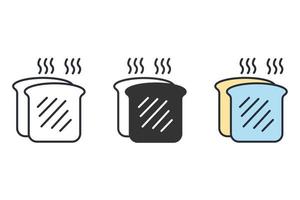 Toaster-Symbole symbolen Vektorelemente für das Infografik-Web vektor