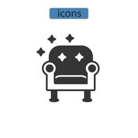 möbel torr rengöring ikoner symbol vektor element för infographic webb