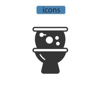 Toilettensymbole symbolen Vektorelemente für das Infografik-Web vektor