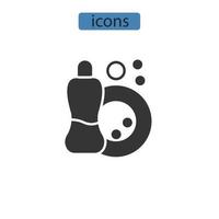 Abwasch Symbole Symbol Vektorelemente für Infografik-Web vektor