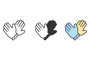 Handschuhe Symbole Symbol Vektorelemente für Infografik-Web vektor