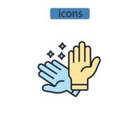 Handschuhe Symbole Symbol Vektorelemente für Infografik-Web vektor