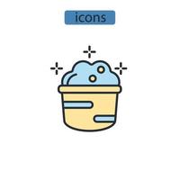 tvål vatten ikoner symbol vektor element för infographic webb