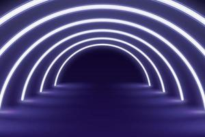 abstrakter Neonhintergrund mit bunten Lichtstrahlen Illustration. vektor