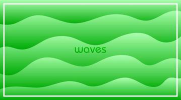 abstrakt vågor papper skära bakgrund med grön vektor
