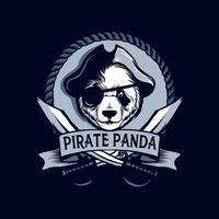 Piraten-Panda-Logo vektor