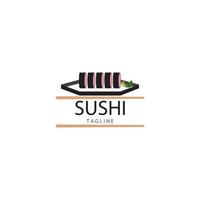 Sushi-Logo-Vektor-Illustration-Symbol-Design. vektor