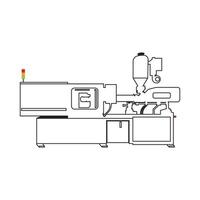 Symbol für hydraulische Spritzgießmaschine vektor