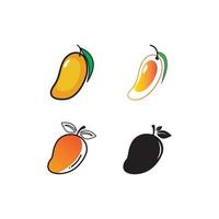 Mango-Symbol-Vektor-Illustration-Template-Design vektor