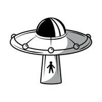 Weltraum-UFO-Entführung vektor