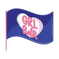 Girl-Power-Flagge vektor