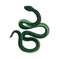 Reptilien der grünen Schlange vektor