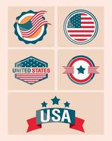 Symbole USA-Abzeichen vektor