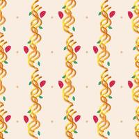 Spaghetti mit Tomaten und Kräutern. nahtloses Muster. Vektor-Illustration