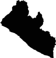 afrika Liberia Karta vektor map.hand dragen minimalism stil.