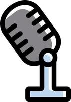 Mikrofon zum Aufnehmen von Stimmen, Liedern, Interviews. vektor