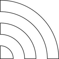 Wifi-Web-Symbol gezeichnet durch Linie. vektor