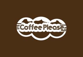 Kaffee bitte T-Shirt und Aufkleber-Design-Vorlage vektor