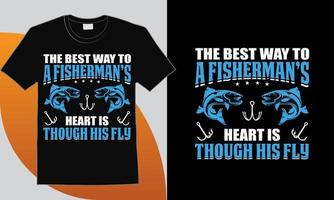fiske t-shirt design citat, fisk tee vektor