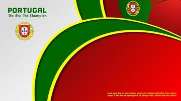 vektor bakgrund portugal flagga med boll fotboll , social media mall, perfekt Färg kombination