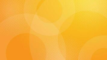 abstrakter orangefarbener Hintergrund mit kreisförmigen Formen und Halbtonkomposition. Vektor-Illustration vektor