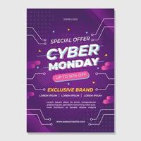 Vorlage für Cyber Monday-Plakate vektor