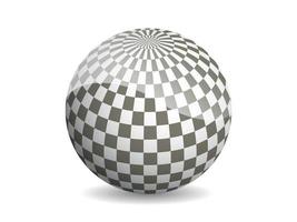 3d boll abstrakt vektor illustration. mönster sfär modern design. runda form klot på vit bakgrund.