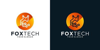 Inspiration für das Fox-Tech-Logo vektor