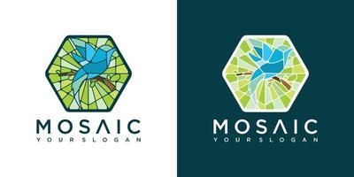 Referenz zum kreativen Mosaik-Logo-Design vektor