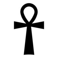 koptisches Kreuz ankh Symbol schwarze Farbe. Vektor-Illustration vektor