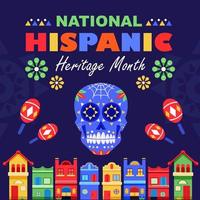 Nationaler Monat des hispanischen Erbes, hispanische Kultur. für Veranstaltungen geeignet vektor