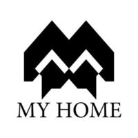 Home-Logo-Design. Vektor-Illustration vektor