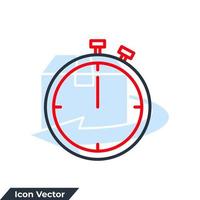 Stoppuhr-Symbol-Logo-Vektor-Illustration. Stoppuhr-Timer-Symbolvorlage für Grafik- und Webdesign-Sammlung vektor