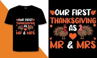 Thanksgiving-T-Shirt-Design Benötigen Sie ein Thanksgiving-Typografie-T-Shirt-Design für ein T-Shirt für Ihren Print-on-Demand-Shop? vektor